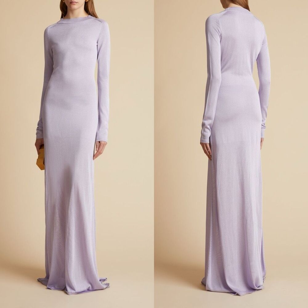 KHAITE The Valera Dress in Lavender Size L $1680